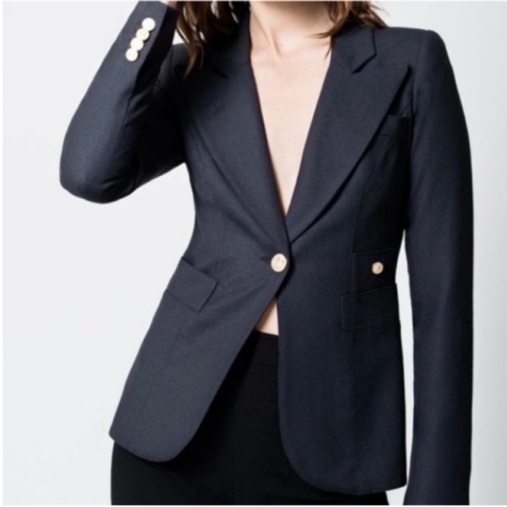Smythe Slate Duchess Wool Blazer